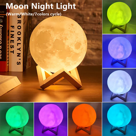 Book Light LED Moon Light Galaxy Light, Moon Night Light